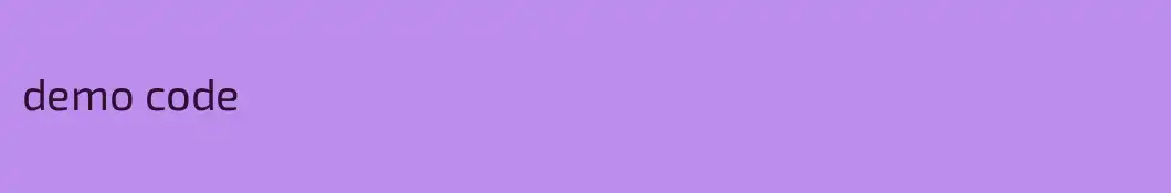 demo code